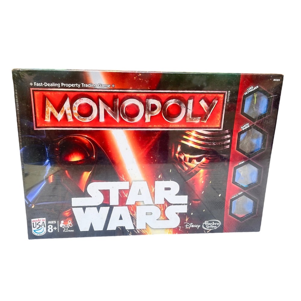Star Wars Monopoly Board Game Hasbro Gaming The Force Awakens B0324 New Sealed